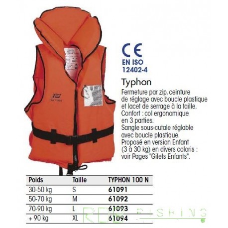 Gilet TYPHON Plastimo orange uni