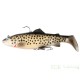 3D TROUT RATTLE SHAD SAVAGE GEAR 20.5 cm Slow Sink Dark Brown Trout