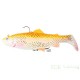 3D TROUT RATTLE SHAD SAVAGE GEAR 27.5 cm Slow Sink Golden Albino Rainbow