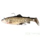 3D TROUT RATTLE SHAD SAVAGE GEAR 27.5 cm Moderate Sink Dark Brown Trout