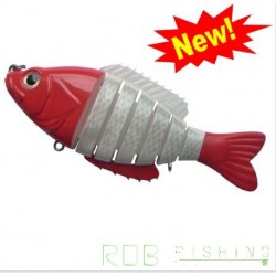 Segment Shad 6'' (15cm ) / 64gr / sinking coloris 311A RED WHITE