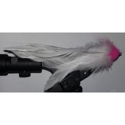 Streamer a brochet RDB JF 035 coloris rose-blanc