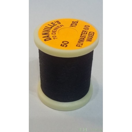 Fil de montage Danville Flymaster Waxed Thread 6/0 50Yds noir