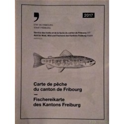 Carte topographique de pêche du canton de Fribourg