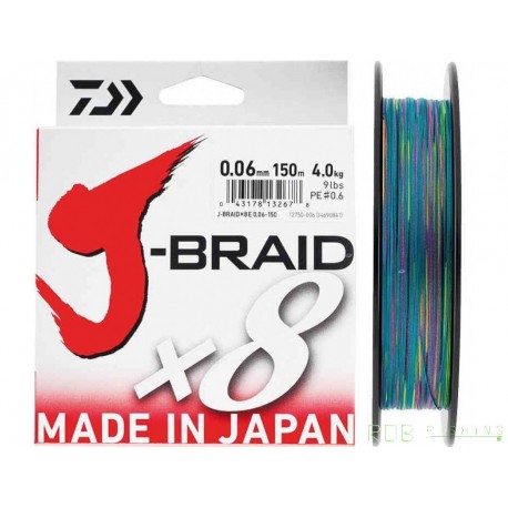 Tresse Daiwa J-BraidX8 150m multi color