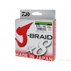 Tresse Daiwa J-BraidX8 150m chartreuse