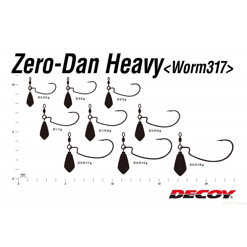 DECOY Hamecon Texan Worm 30 Makisasu Hook Magnum – Misura 10/0, Esca Artificiale Per Pesca Sportiva